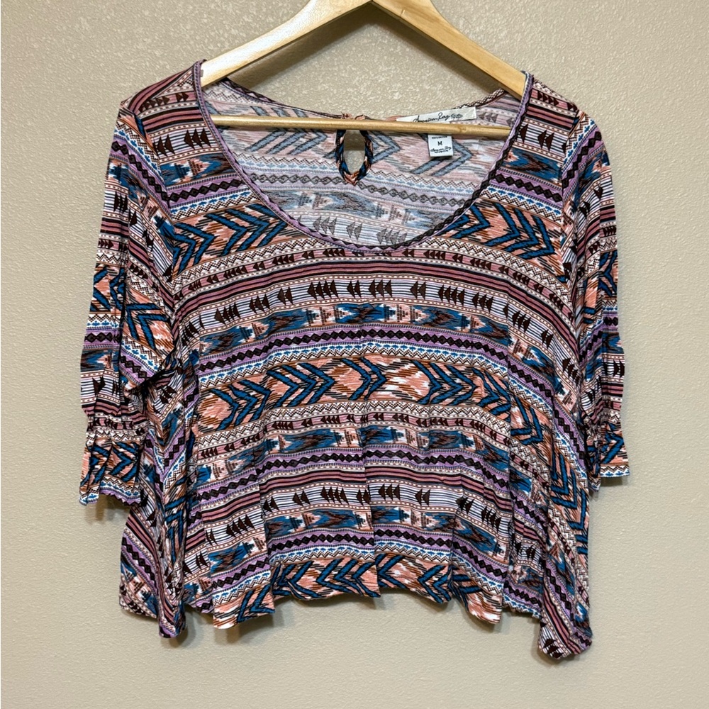American Rag Multi Colored Print Crop Top